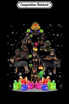 Composition Notebook: Rottweiler Dogs Tree Christmas Sweater Xmas Pet Animal Dog Journal/Notebook Blank Lined Ruled 6x9 100 Pages