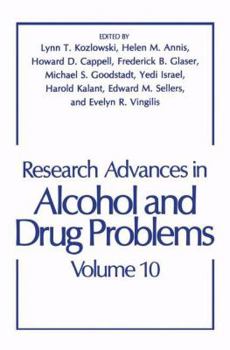 Paperback Research Advances in Alcohol and Drug Problems: Volume 10 Book