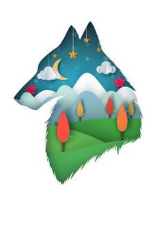 Paperback Wolf Head Landscape: Graph Paper Notebook, 6x9 Inch, 120 pages Book