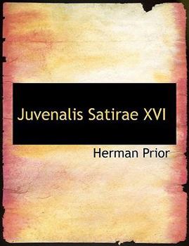 Hardcover Juvenalis Satirae XVI [Large Print] Book
