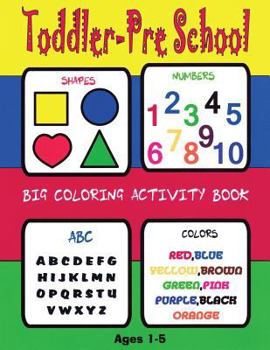 Paperback Toddler-Preschool BIG Coloring Activity Book Age 2-7Numbers Colors Letters Shape Book