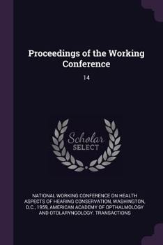 Paperback Proceedings of the Working Conference: 14 Book