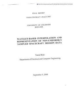 Paperback Wavelet-Based Interpolation and Representation of Non-Uniformly Sampled Spacecraft Mission Data Book