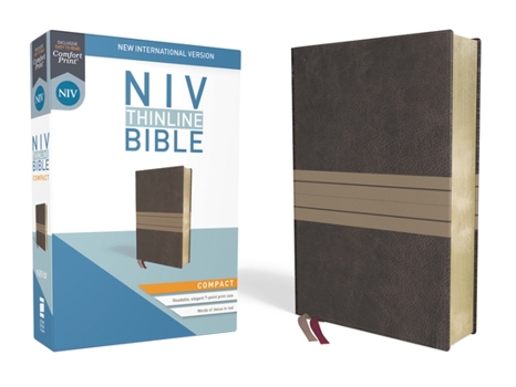 Imitation Leather NIV, Thinline Bible, Compact, Imitation Leather, Brown/Tan, Red Letter Edition Book