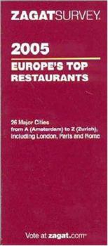 Paperback Zagat Europe's Top Restaurants Book