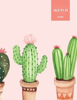 Sketch  110 Pages: Cactus Sketchbook for Kids, Teen and College Students | Succulent Llama Pattern