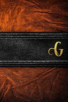 G: Gold Letter Inlay Antique Monogram Vintage Leather (Effect) Organizer Plannner 2019