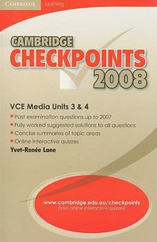Paperback Cambridge Checkpoints Vce Media Units 3 and 4 2008 Book