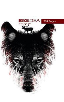 Hardcover Big Idea Sketchbook, 234 Pages (Wolf Face) Book