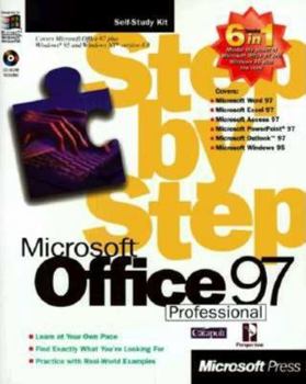 Paperback Microsoft Office 97 Professional 6-In-1 Step by Step [With Includes Practice Files Tightly Integrated W/ Less] Book