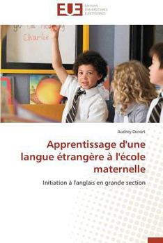 Paperback Apprentissage d'une langue étrangère à l'école maternelle [French] Book