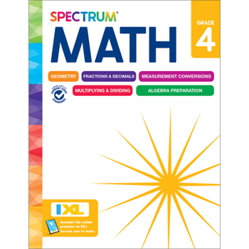 Paperback Spectrum Math Workbook, Grade 4 Book