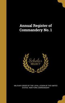 Hardcover Annual Register of Commandery No. 1 Book
