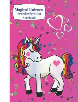 Paperback Magical Unicorn Practice Printing Notebook: Primary Notebook Handwriting Midline Paper Book