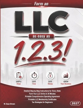 Paperback Form an LLC as easy as 1.2.3!: Set up your LLC in minutes using our simple three-step procedure. Book