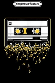 Composition Notebook: Music Notes Vintage Cassette Tape Classic 80s 90s Journal/Notebook Blank Lined Ruled 6x9 100 Pages