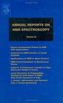 Hardcover Annual Reports on NMR Spectroscopy: Volume 53 Book