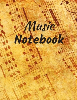 Paperback Music Notebook: Blank Music Sheet Notebook: Music Manuscript Paper, Staff Paper, Music Notebook 13 Staves, 8.5 x 11, A4, 110 pages Book