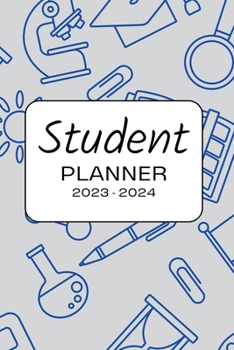 Paperback 2023 - 2024 Student Planner for Middle & High School Students in Blue Book