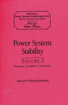 Paperback Power System Stability, Volumes I, II, III, 3 Volume Set Book