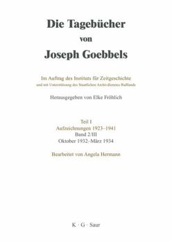 Hardcover Oktober 1932 - März 1934 [German] Book
