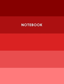Paperback Notebook: Red notebook lined - 100 pages - 8.5 x 11 inches Book