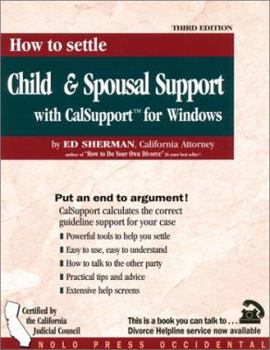 Paperback How to Settle Child and Spousal Support with Calsupport Software [With CD/ROM] Book