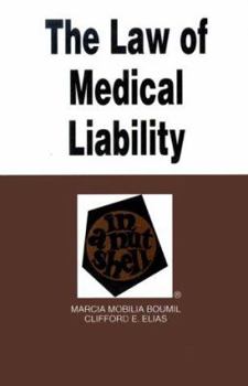 Paperback Law of Medical Liability in a Nutshell Book