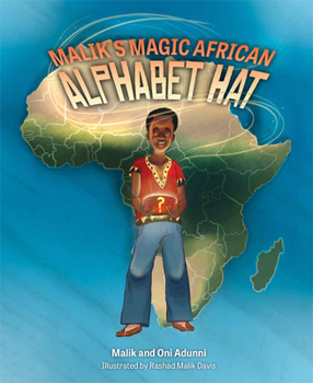 Hardcover Malik's Magic African Alphabet Hat Book