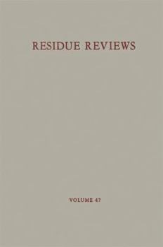 Paperback Residue Reviews: Residues of Pesticides and Other Contaminants in the Total Environment Book