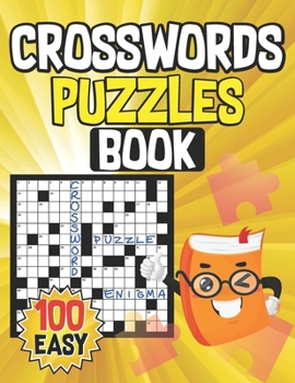 Paperback 100 Easy Crosswords Puzzles Book: Brain Games - Crossword Puzzles - Large Print Book