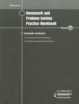 Paperback Math Connects Homework and Problem-Solving Practice Workbook, Course 1 Book