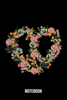 Notebook: Hippie Notebook Blank Line Hippies Journal Lined with Lines 6x9 120 Pages Checklist Record Book Peace Love Take Notes faith hope kindness Planner Paper Christmas Gift for Hippies