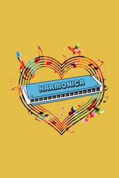 Paperback Harmonica Notebook: Funny Musician Harmonica Notebook - Harmonica player Gift Idea - Drawing, Writing, Note Taking And Sketching - Blank L Book