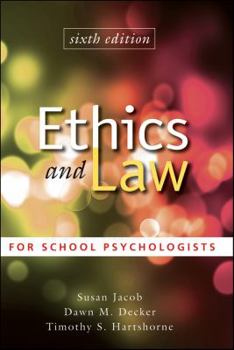 Hardcover Ethics and Law for School Psychologists Book