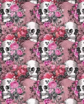 Paperback Pink Gothic Skulls Graph Paper: Notebook Book