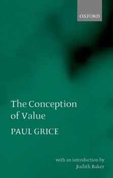 Paperback The Conception of Value Book