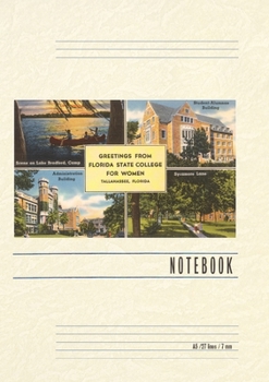 Paperback Vintage Lined Notebook Greetings from Florida State, Tallahassee, Florida Book