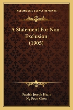A Statement for Non-exclusion