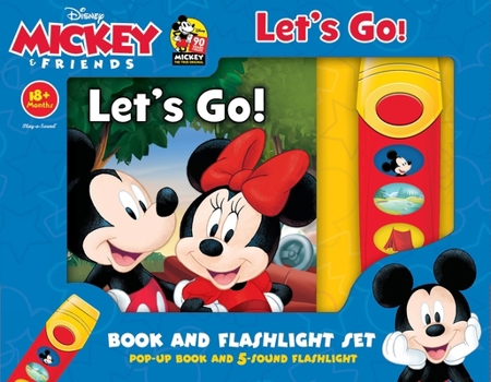 Board book Disney Mickey and Friends: Let's Go Pop-Up Book and 5-Sound Flashlight Set [With Flashlight and Battery] Book