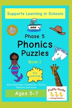 Paperback Phonics Puzzles Phase 5: Book 1: Fun Learning Book