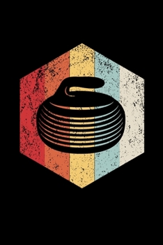 Retro Curling Stone: 6x9 Ruled Notebook, Journal, Daily Diary, Organizer, Planner