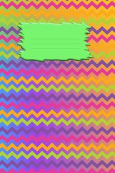 Paperback Retro Composition Book: College Ruled Notebook Composition Book Diary Neon Zigzag Stripes Book