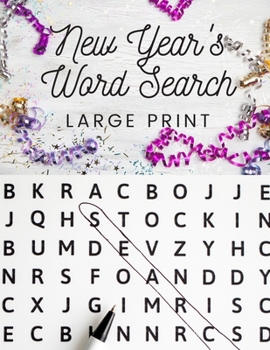 New Year's Word Search: Large Print Word Search All About New Year's