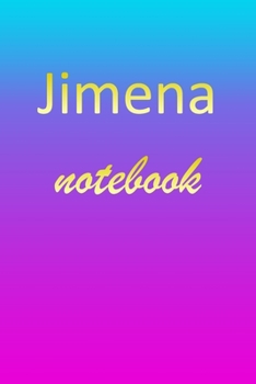 Paperback Jimena: Blank Notebook - Wide Ruled Lined Paper Notepad - Writing Pad Practice Journal - Custom Personalized First Name Initia Book