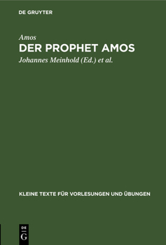 Hardcover Der Prophet Amos [German] Book