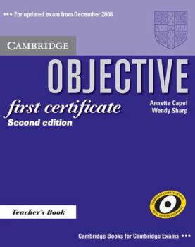 Paperback Objective First Certificate Teacher's Book