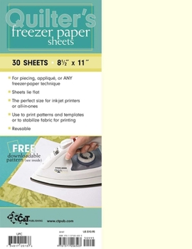 Misc. Quilter's Freezer Paper Sheets: 30 Sheets, 8 1/2 X 11 Book