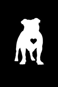 Paperback Bulldog Heart Silhouette: 6x9 Ruled Notebook, Journal, Daily Diary, Organizer, Planner Book