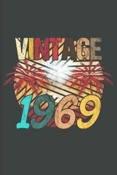 Vintage 1969: Cool Animated Hearthbeat Design Personalized Birthday Gift For Men & Women Born in 1969 Blank Journal Gift (6"x9") Lined Notebook to write in